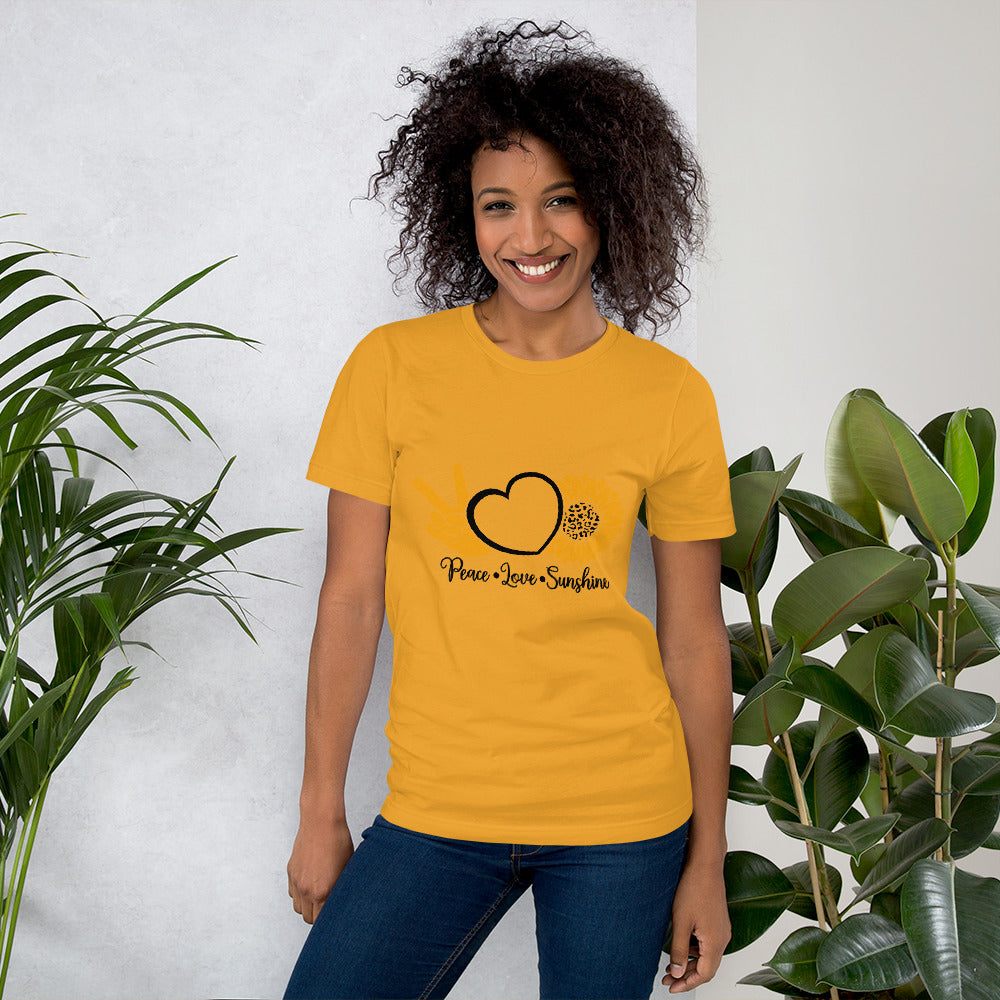Peace Love Sunshine Short-Sleeve Unisex T-Shirt